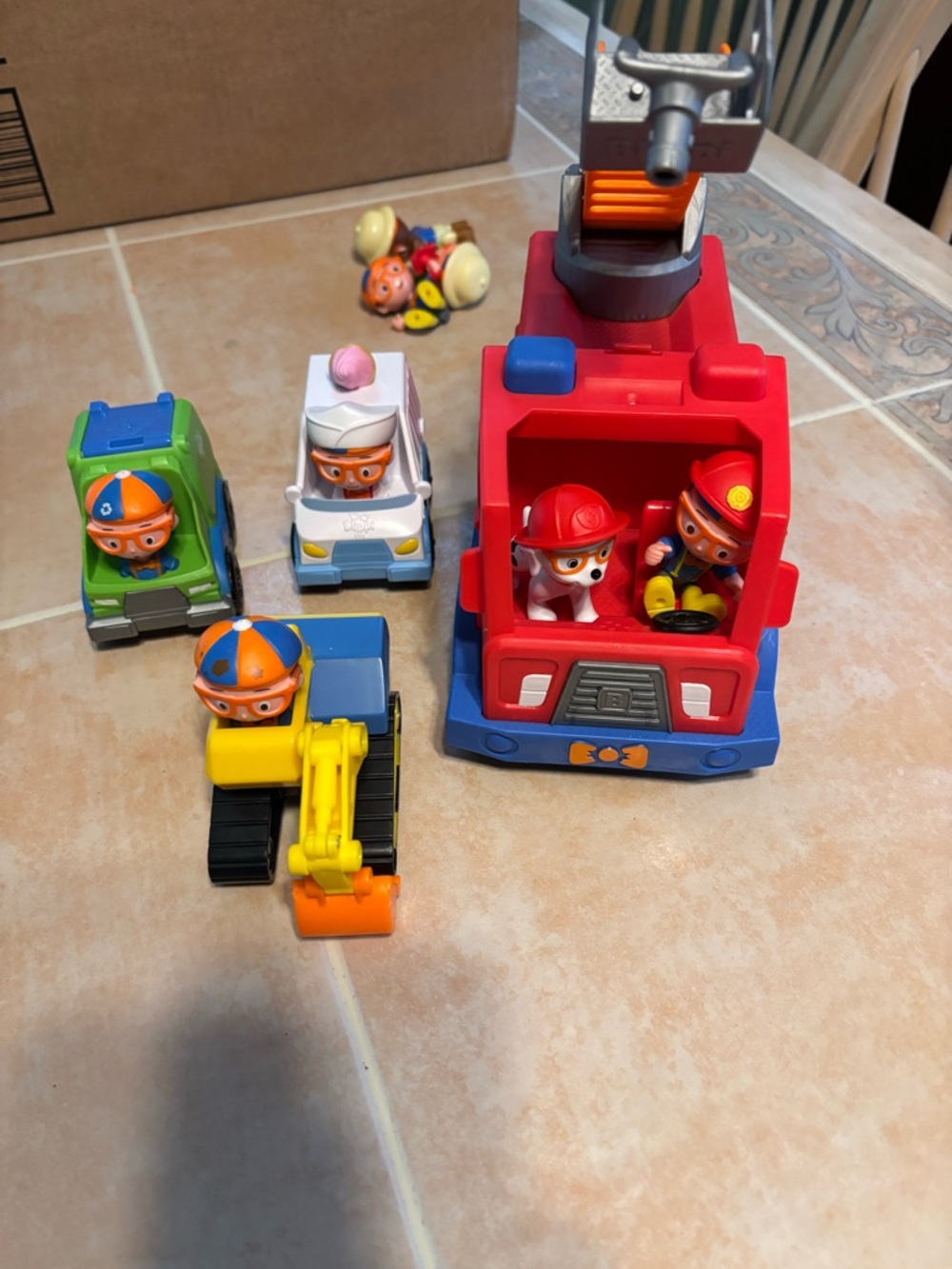 Blippi vehicles and figures lot